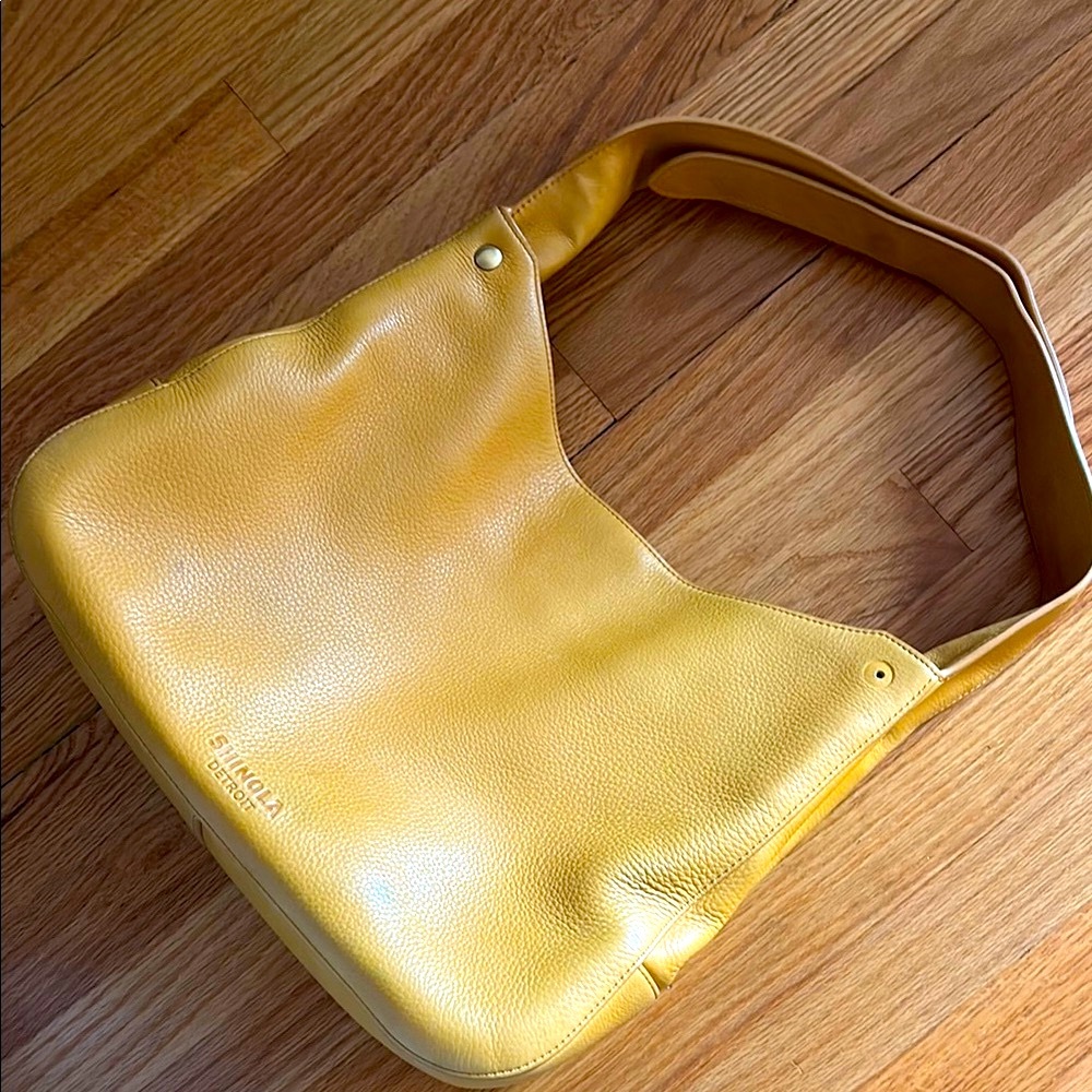 Yellow Leather Shinola Bag